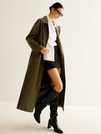 R&B | Kunstleder Lange Jacke