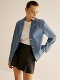 R&B | Denimjacke mit Knopfverschluss Klassischer Schnitt Lässig und Vielseitig