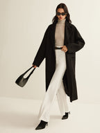 R&B | Schwarzer Klassischer Trenchcoat