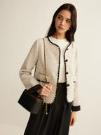 R&B | Trim Tweed Kurze Jacke