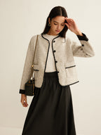 R&B | Trim Tweed Kurze Jacke
