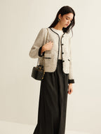 R&B | Trim Tweed Kurze Jacke