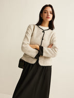 R&B | Trim Tweed Kurze Jacke