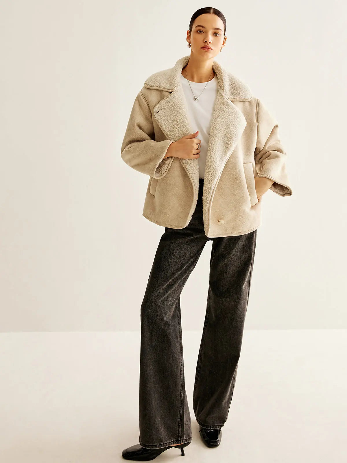 R&B | Fleecejacke mit Knopfleiste