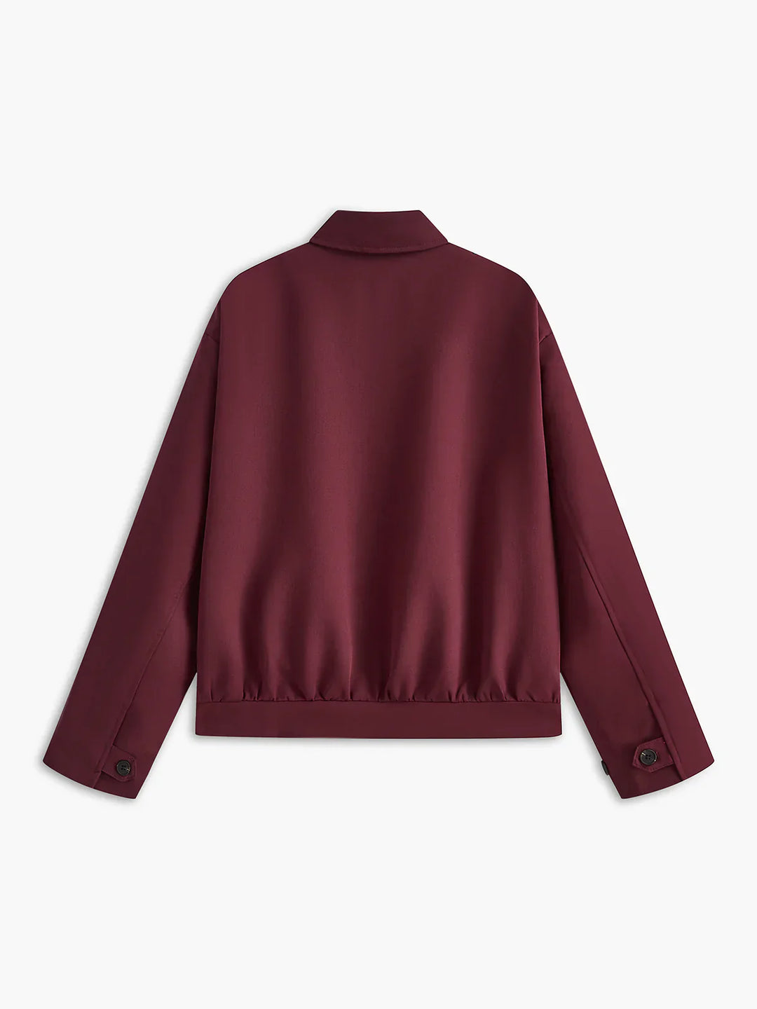 R&B | Revers Reißverschluss Burgunderjacke