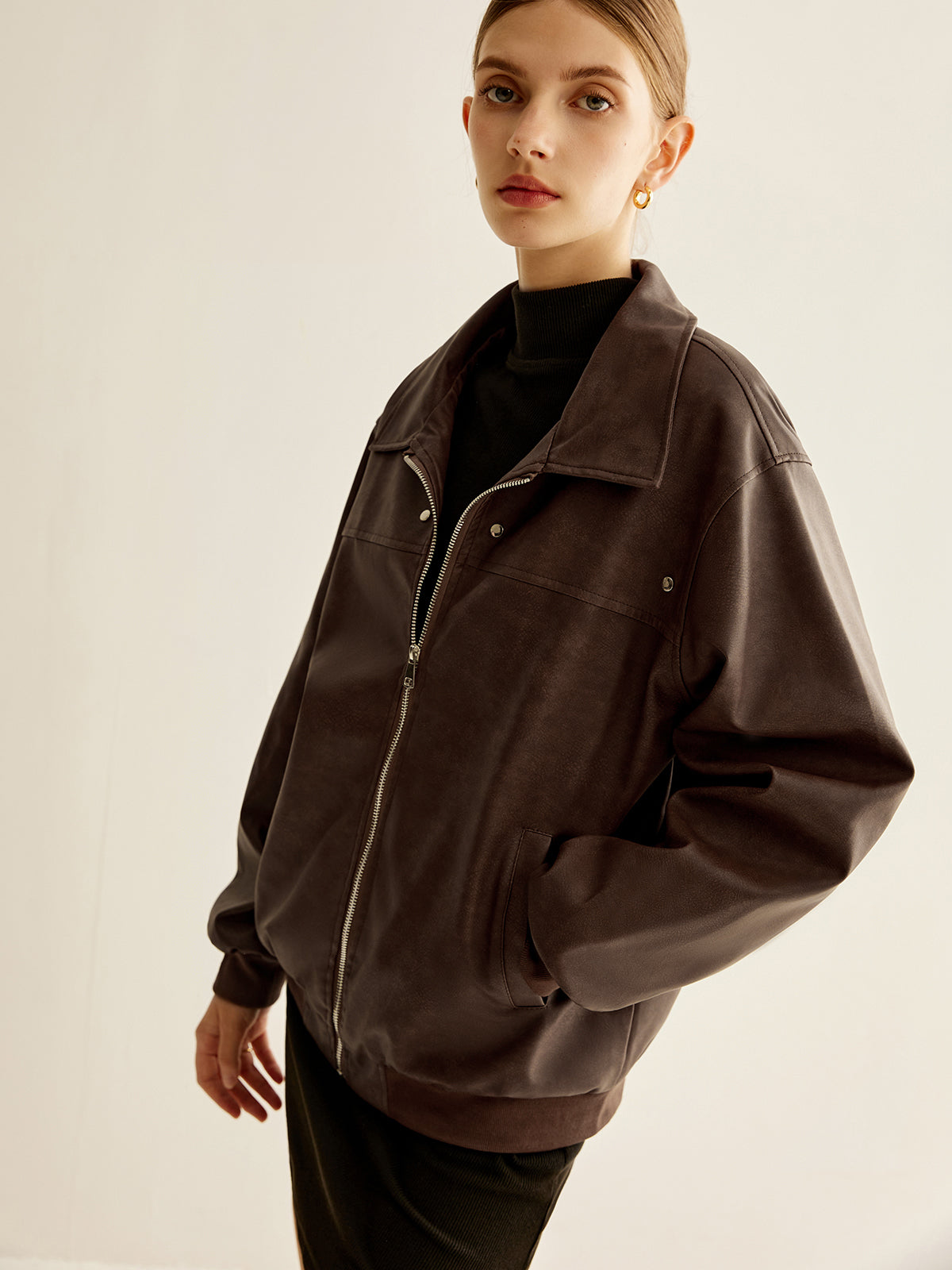 R&B | Shift PU-Lederjacke