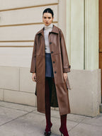 R&B | Kunstleder Lange Jacke