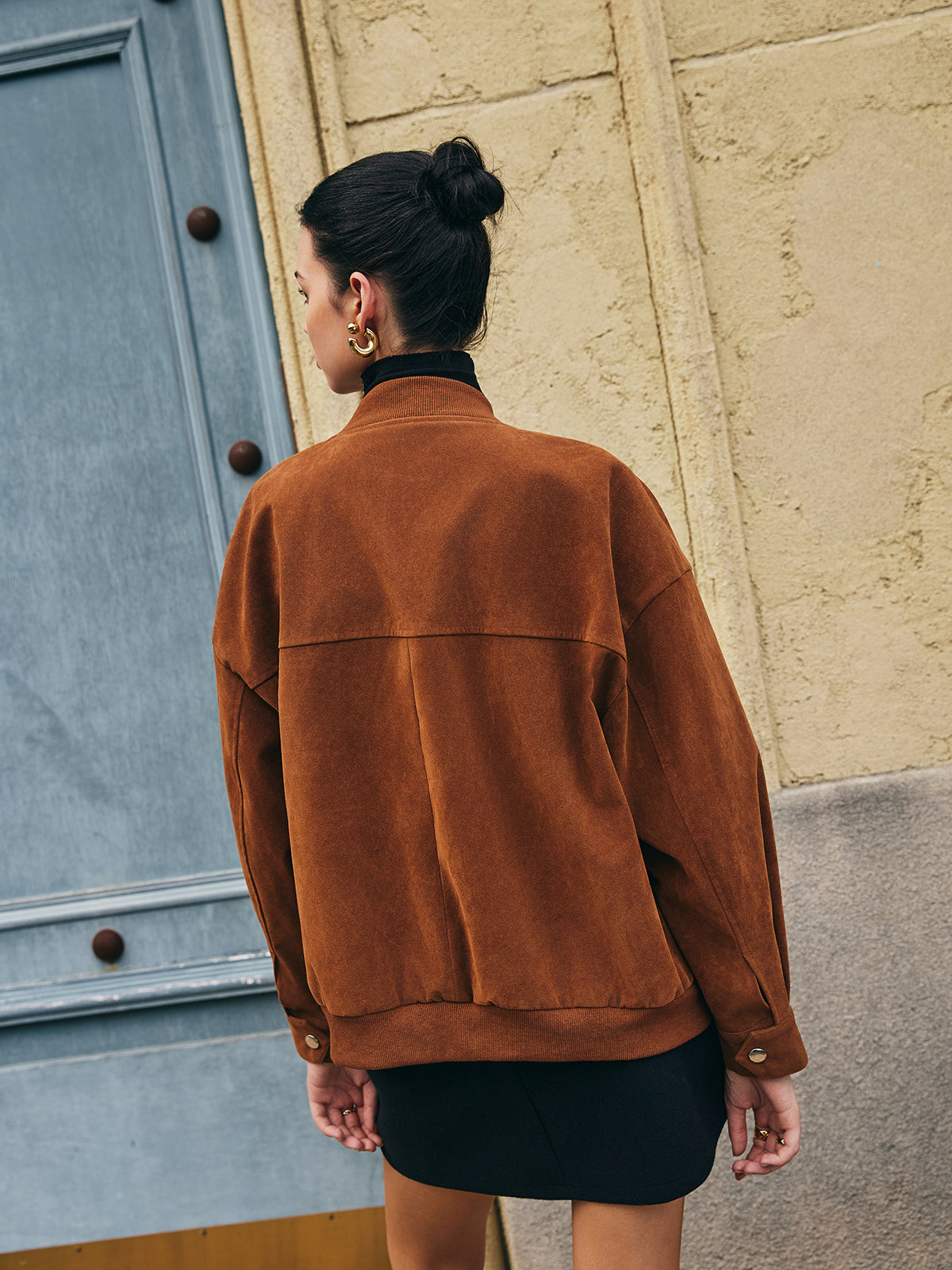R&B | Taschen Reißverschluss Wildlederjacke