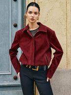 R&B | Taschen Revers Wildlederjacke