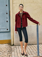 R&B | Taschen Revers Wildlederjacke