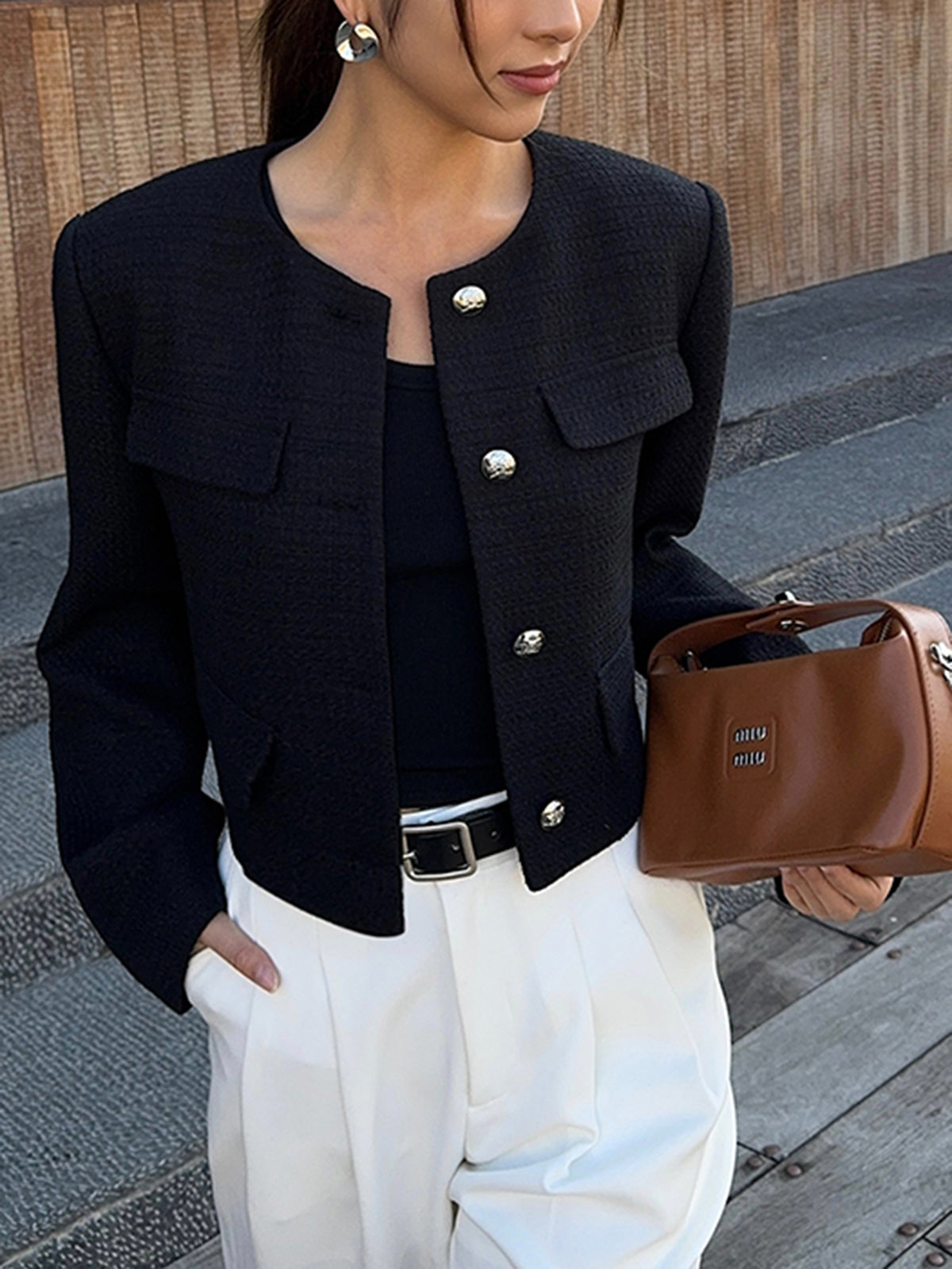 R&B | Daunen-Tweed-Jacke