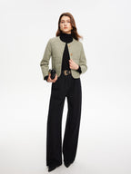 R&B | Hals Taschen Tweedjacke