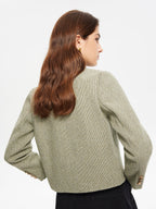 R&B | Hals Taschen Tweedjacke