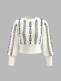 R&B | Strickpullover mit Lochmuster Acrylmischung Elegant und Modern