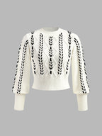 R&B | Strickpullover mit Lochmuster Acrylmischung Elegant und Modern
