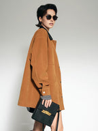 R&B | Kragen Oversized Wildlederjacke