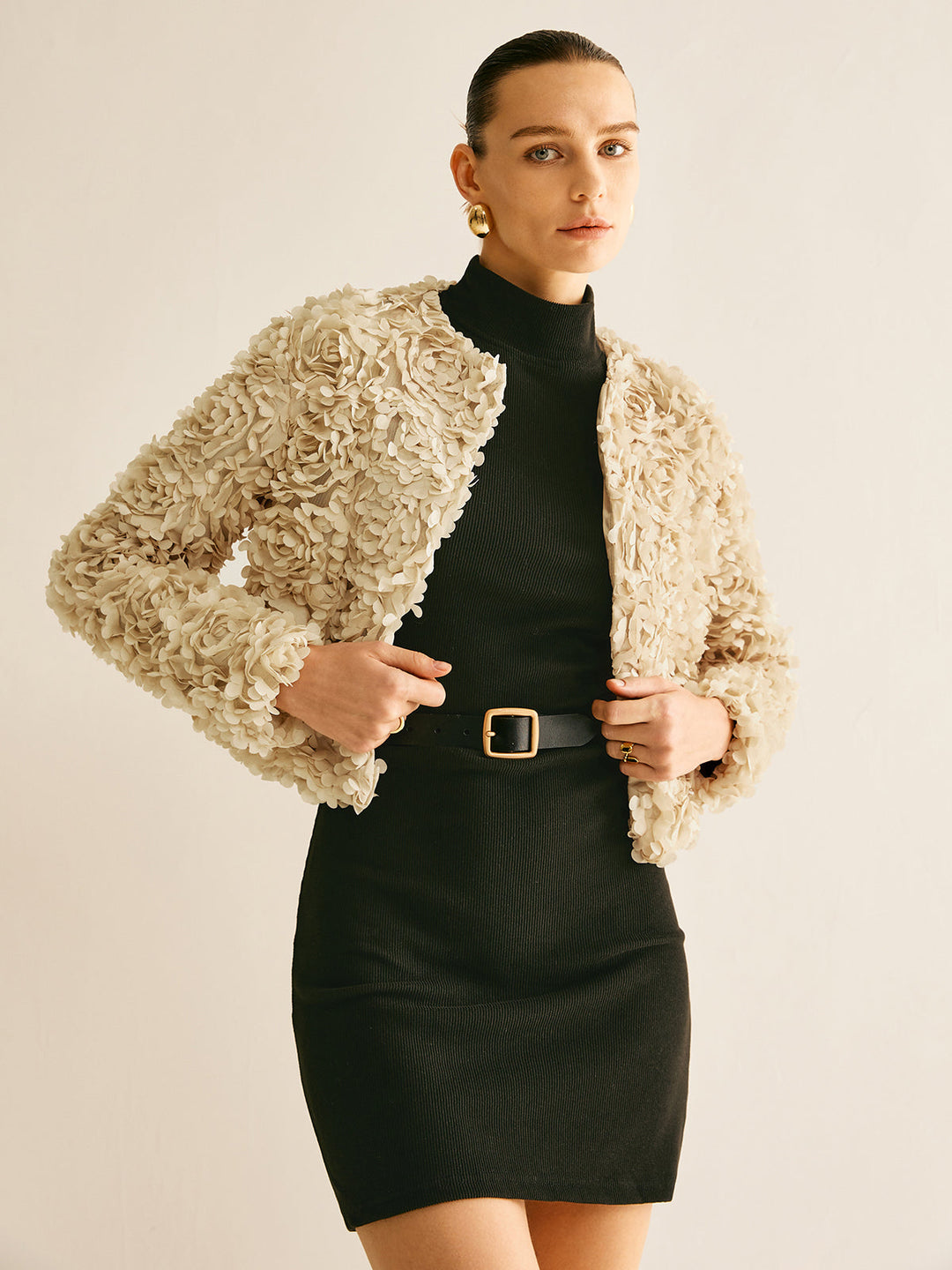 R&B | Rundhalsausschnitt Jacke