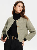 R&B | Hals Taschen Tweedjacke