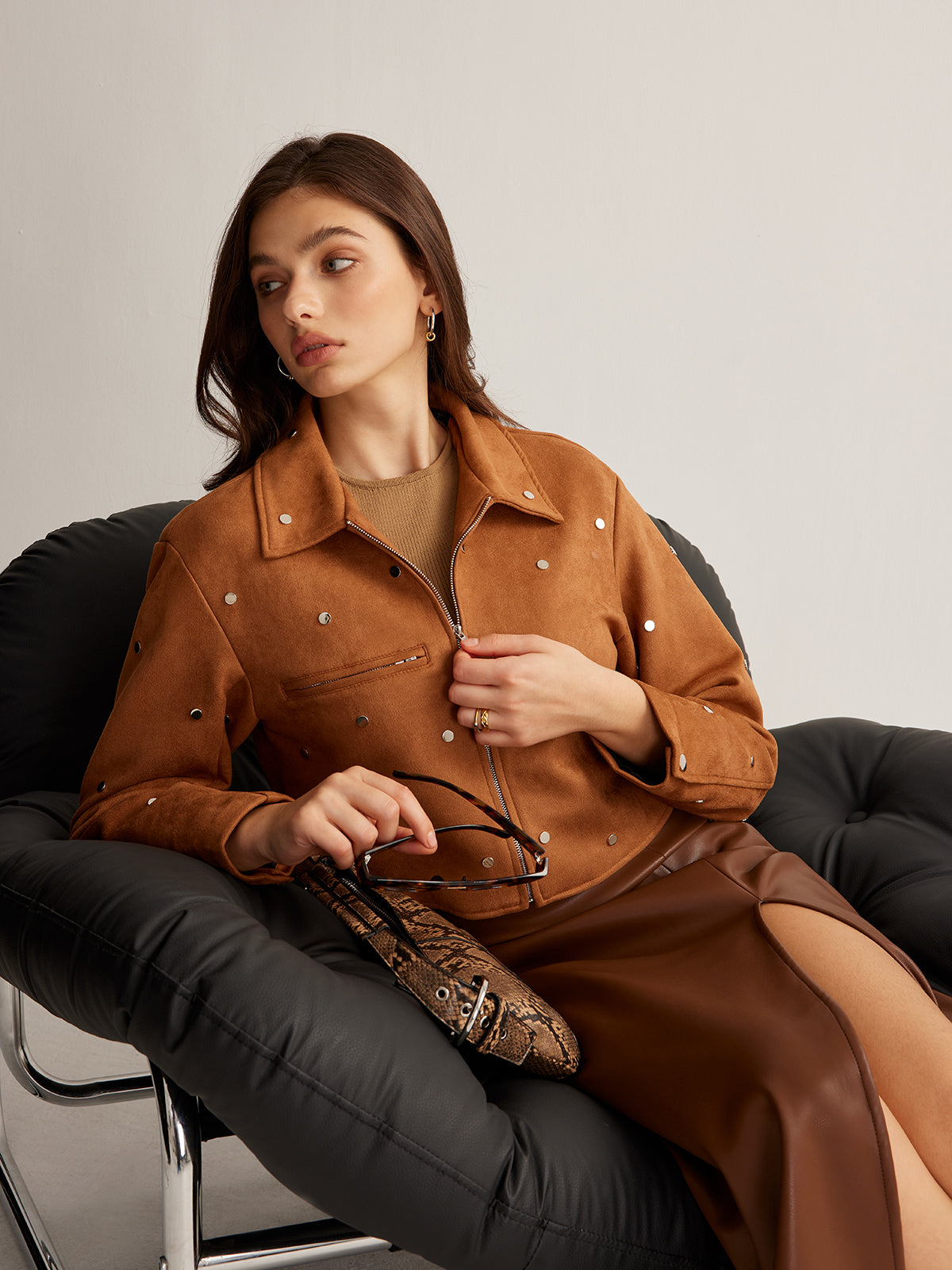R&B | Reißverschluss Crop-Jacke