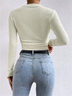 R&B | Slim-Pullover im Waffelmuster