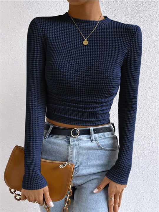 R&B | Slim-Pullover im Waffelmuster