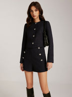 R&B | Daunen Tweed Kurzjacke