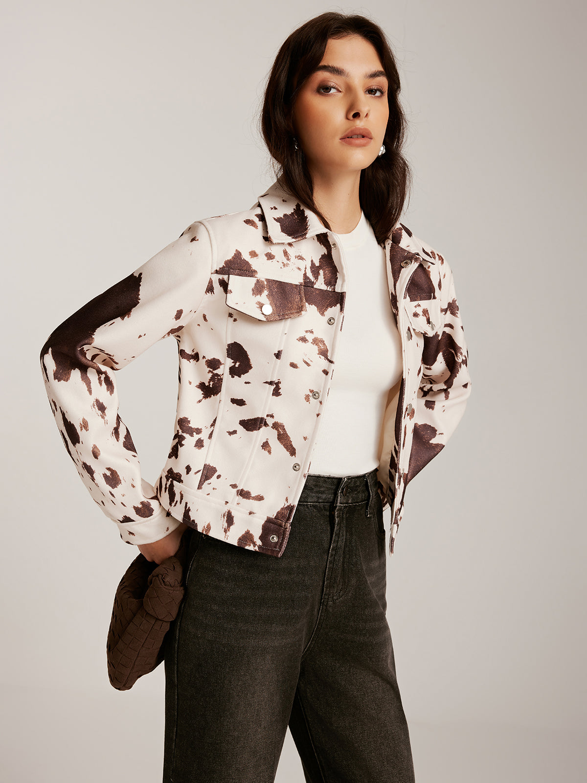 R&B | Gedruckte Tweed Kurzjacke