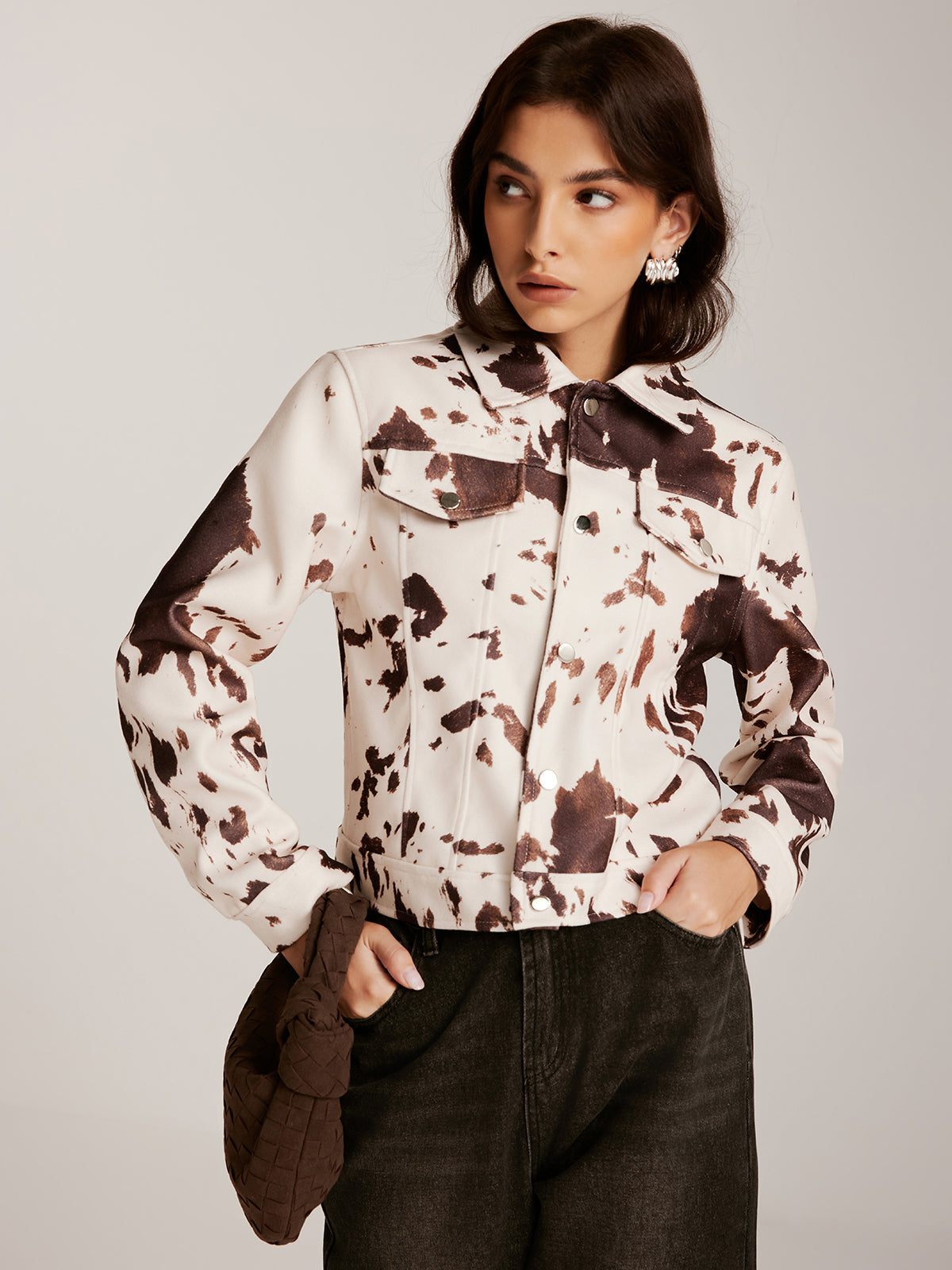 R&B | Gedruckte Tweed Kurzjacke