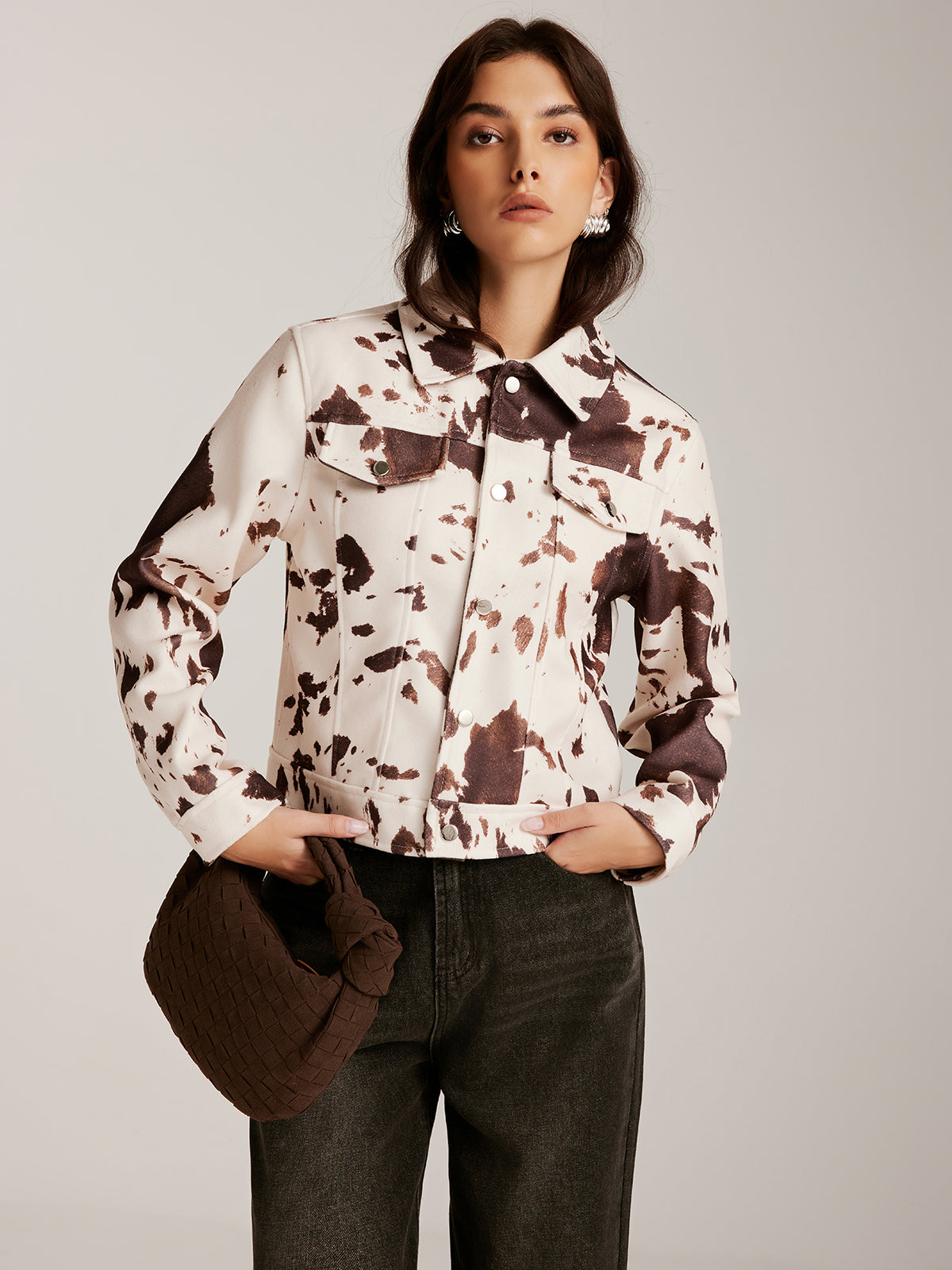 R&B | Gedruckte Tweed Kurzjacke
