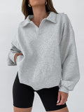 R&B | Sweatshirt mit Kragen Baumwollmischung Lässig und Trendy