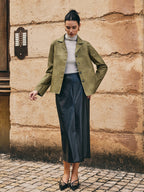 R&B | PU-Leder Gerade Jacke