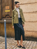 R&B | PU-Leder Gerade Jacke