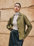 R&B | PU-Leder Gerade Jacke