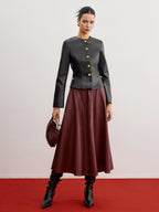 R&B | Kunstleder Slim Jacke
