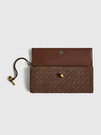 R&B | Elegante Braune Gewebte Clutch