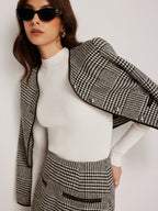 R&B | Trim Plaid Knopfjacke