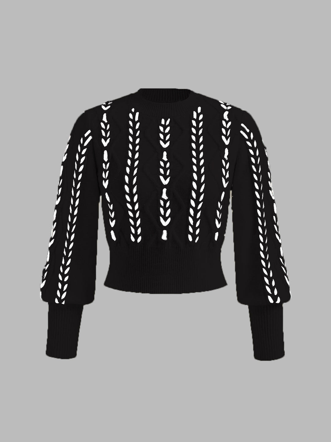R&B | Strickpullover mit Lochmuster Acrylmischung Elegant und Modern