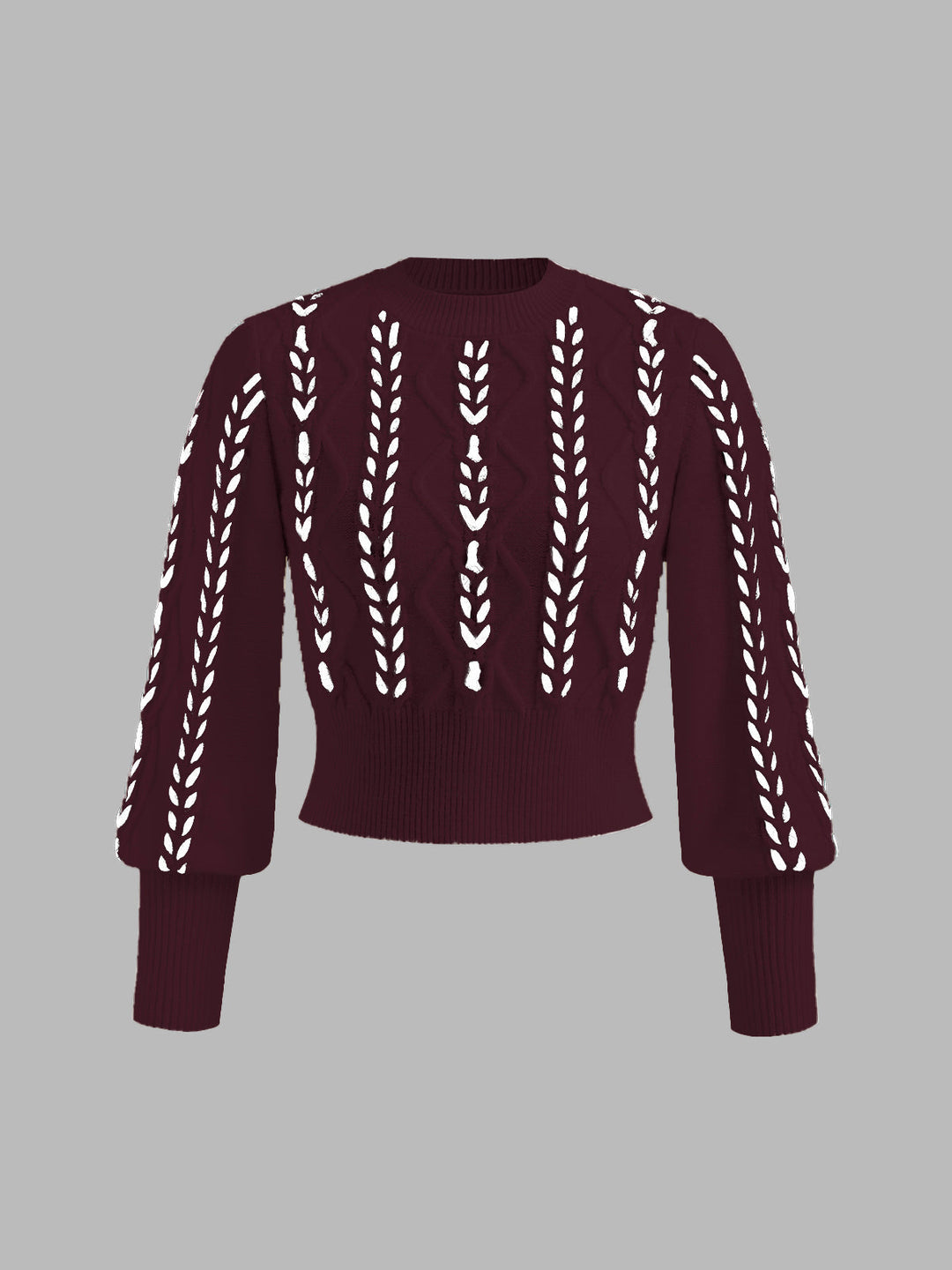 R&B | Strickpullover mit Lochmuster Acrylmischung Elegant und Modern