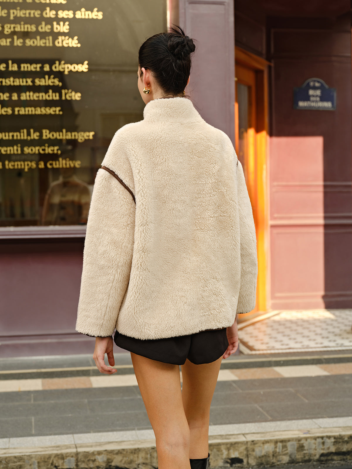 R&B | Kontrastpaspel Fleecejacke