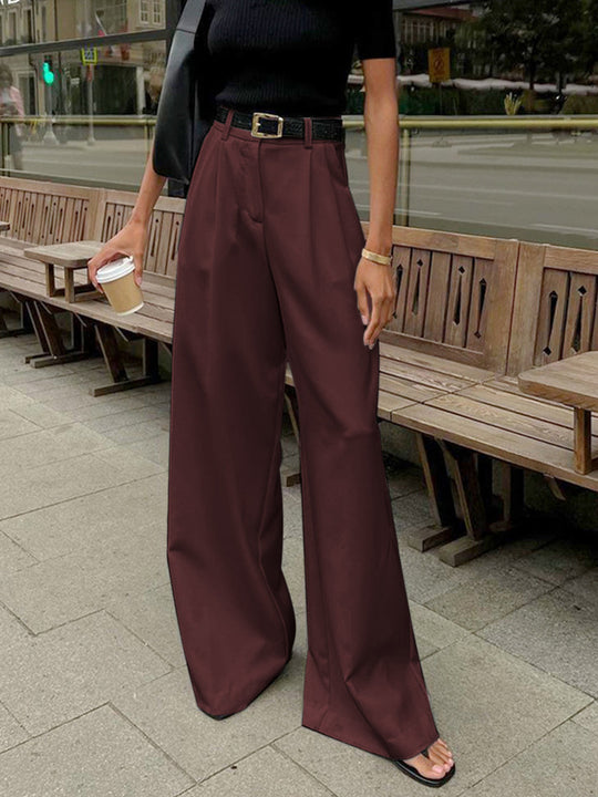 R&B | Elegante Hose mit Weitem Bein Ohne Gürtel