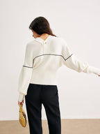 R&B | Strickcardigan mit Knöpfen V-ausschnitt Zeitlose Eleganz