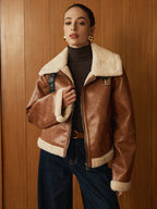 R&B | Kunstleder Reißverschlussjacke