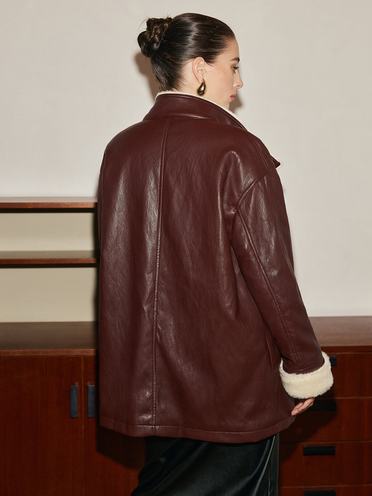 R&B | PU-Leder Gurtjacke