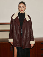 R&B | PU-Leder Gurtjacke