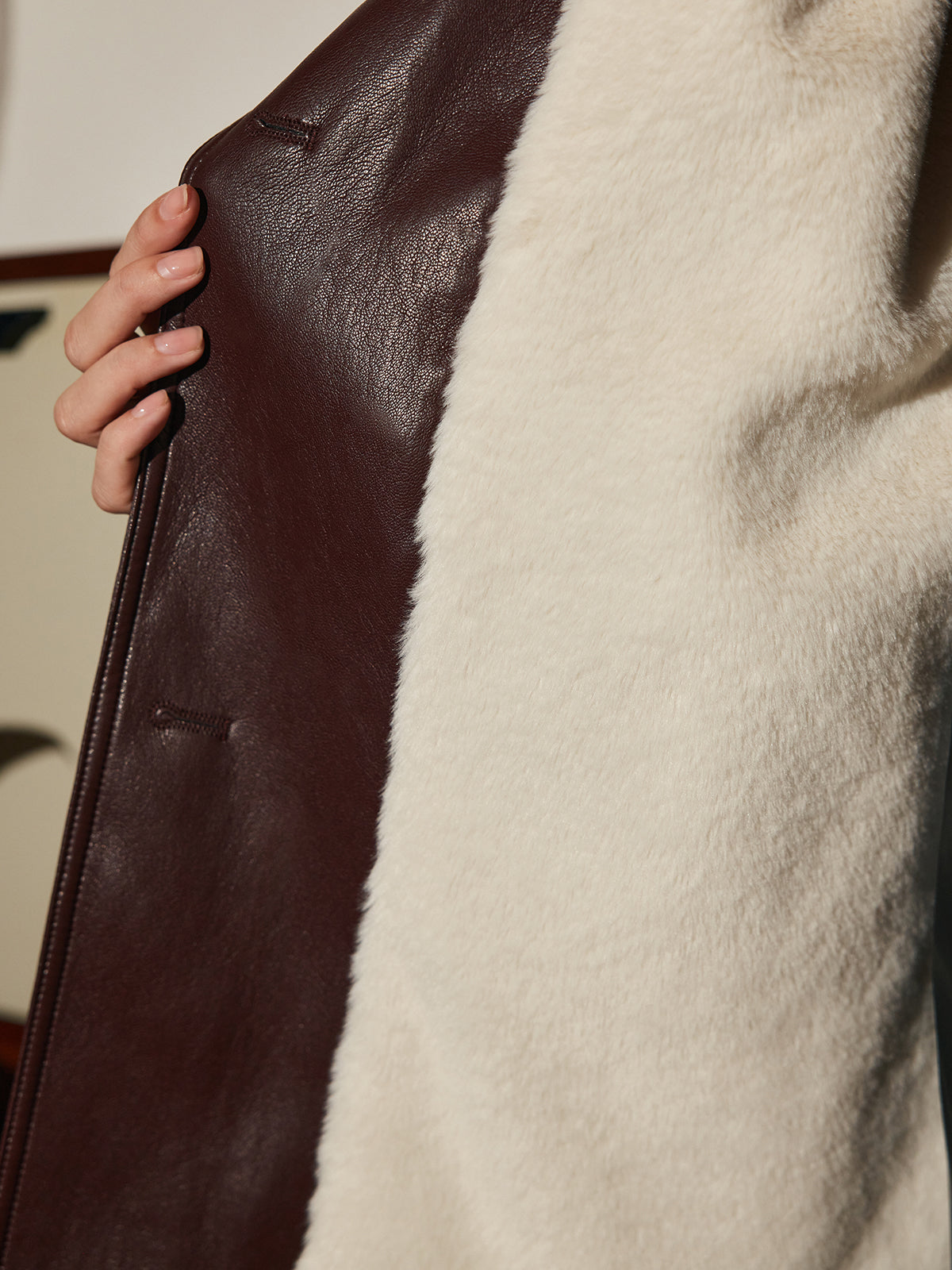 R&B | PU-Leder Gurtjacke