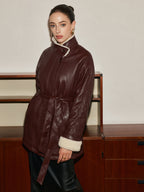 R&B | PU-Leder Gurtjacke