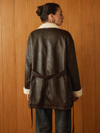 R&B | PU-Leder Gurtjacke