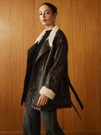 R&B | PU-Leder Gurtjacke