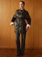 R&B | PU-Leder Gurtjacke