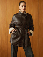 R&B | PU-Leder Gurtjacke